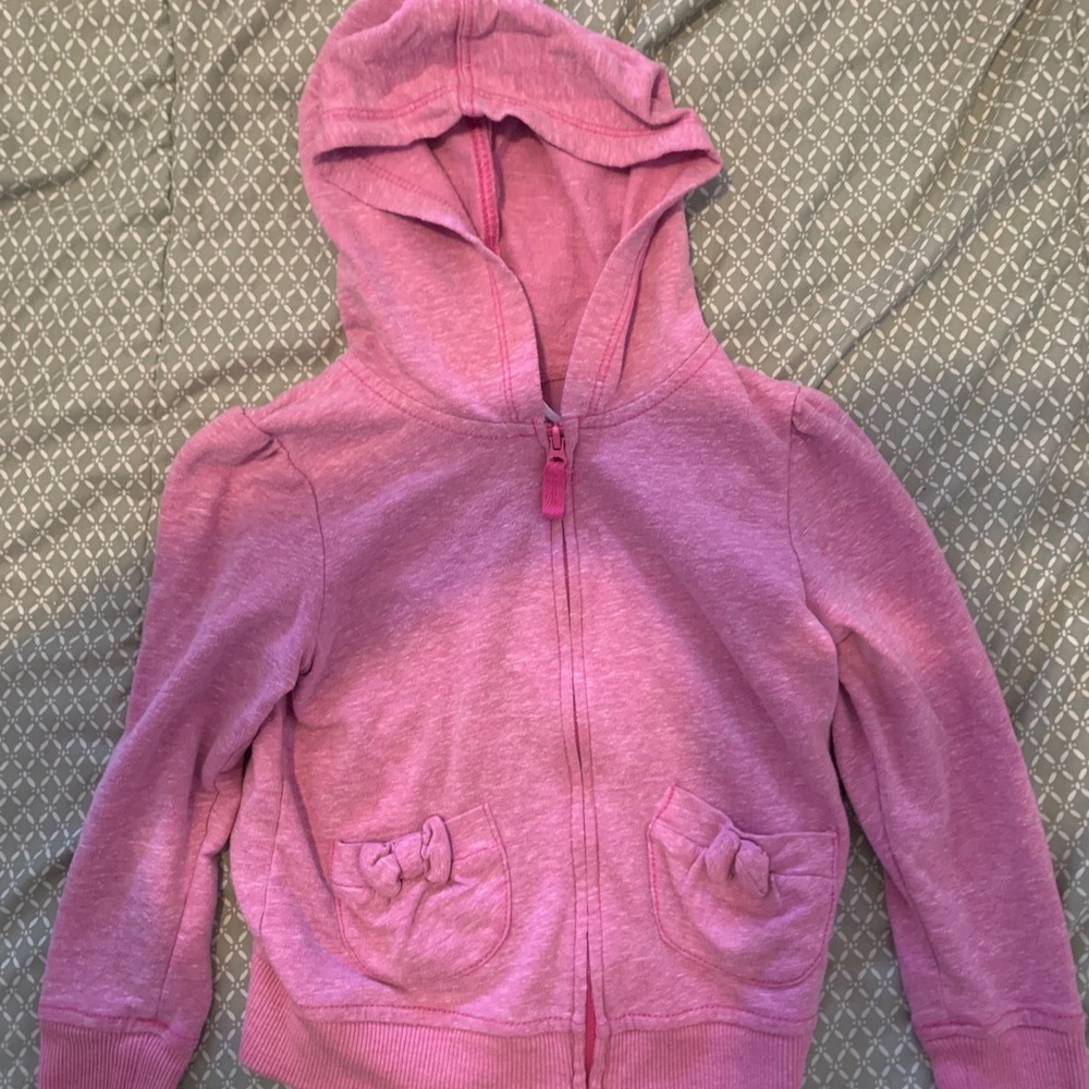 Pink zip up sweater